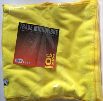 Poetsdoeken Microfiber 40x40 10 stuks geel