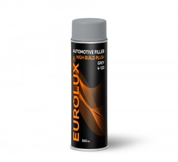 4 120 aerosol automotive filler high build plus eurolux grey 500ml 180cm x 20m6cm a