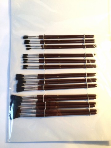 Autolak penseel kaart 24 stuks