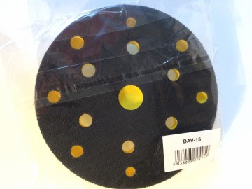 Schuurpad  6 gaats geel 150 mm klittenband