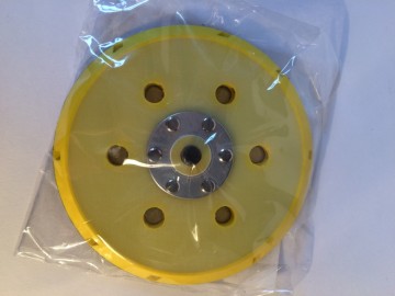 Schuurpad  6 gaats geel 150 mm klittenband