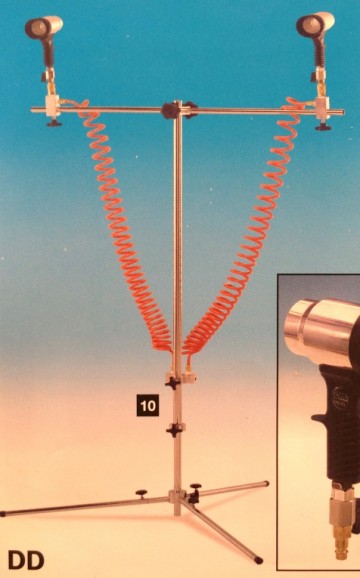AirGun Dry Jet  Standaard voor 2 Dry Jets met toebehoren