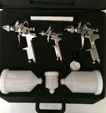 Spuit pistolen set Compleet 3 Spuiten met koffer 