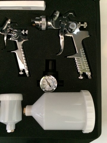 Spuit pistolen set Compleet 3 Spuiten met koffer 