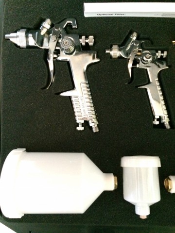 Spuit pistolen set Compleet 3 Spuiten met koffer 