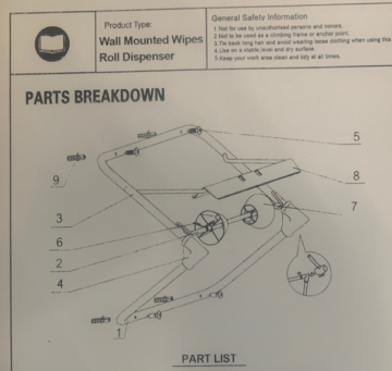 Muur dispenser tekening